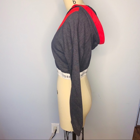 Tommy Hilfiger Cropped L/S Sweatshirt Hoodie - Picture 2 of 6
